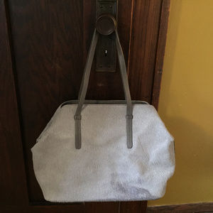 Brooks Brothers Women's Grey Haircalf Tote